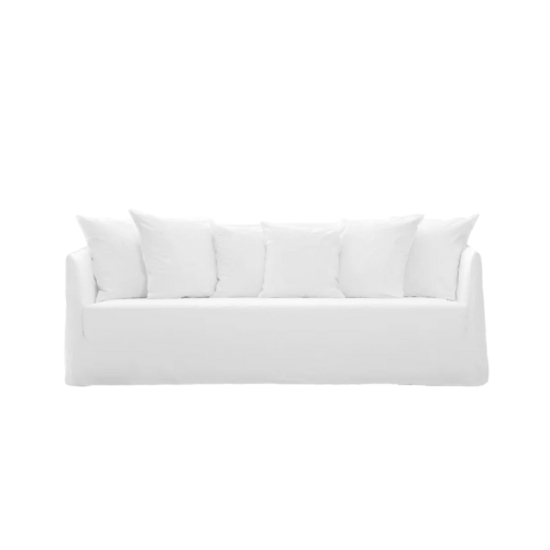 Canapé droit Ghost 10 tissu blanc - 1