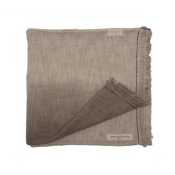 Tandem Cotton Plaid Throw 140x200cm Tie&Dye Ciment - Bed and Philosophy - 1