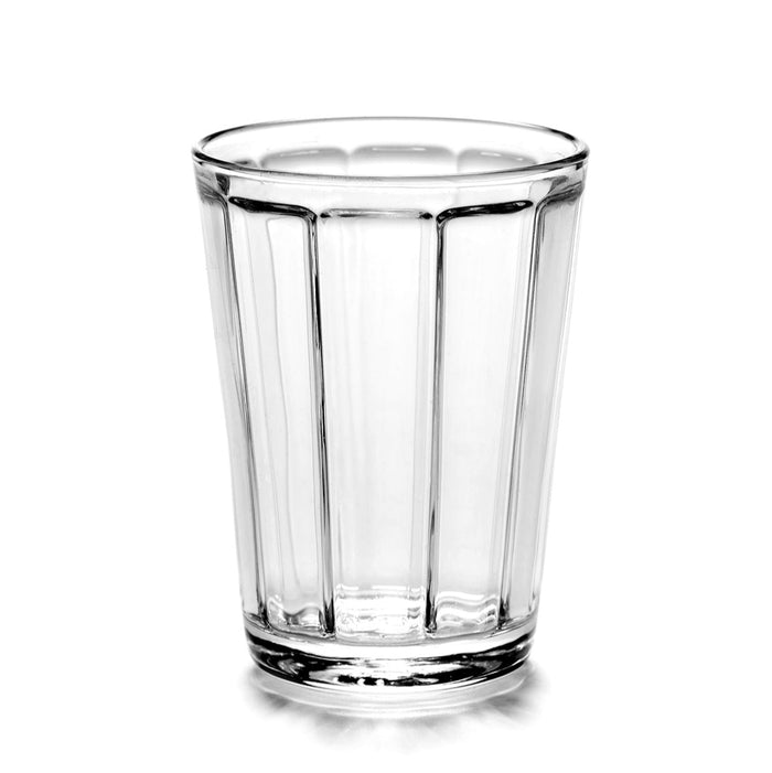 Verre à eau Surface transparent Serax taille M soufflé à la bouche design Sergio Herman