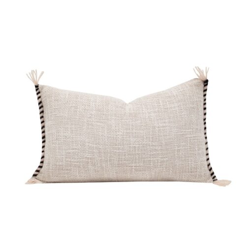 El Nino Cushion 25x40cm in Slub Cotton Natural Colour - Bed and Philosophy - 1
