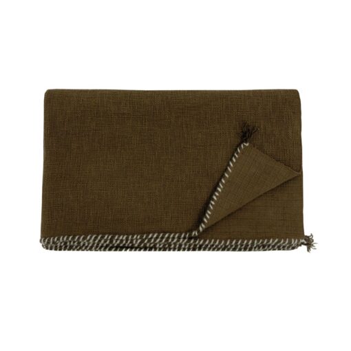 Plaid 140x220cm en Coton flammé Bronze- Bed and Philosophy - 2