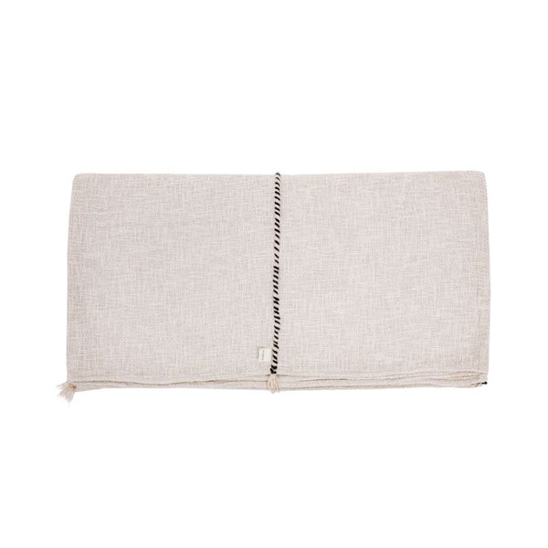 Couvre-Lit 250x250cm en Coton flammé Naturel - Bed and Philosophy - 1