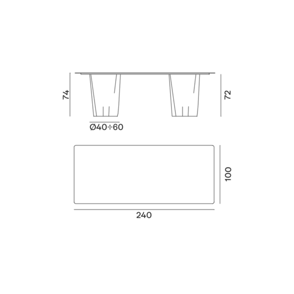 Brick Table - Gervasoni - 4 sizes - 6