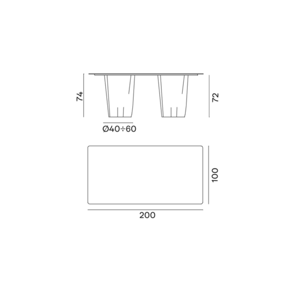 Brick Table - Gervasoni - 4 sizes - 8
