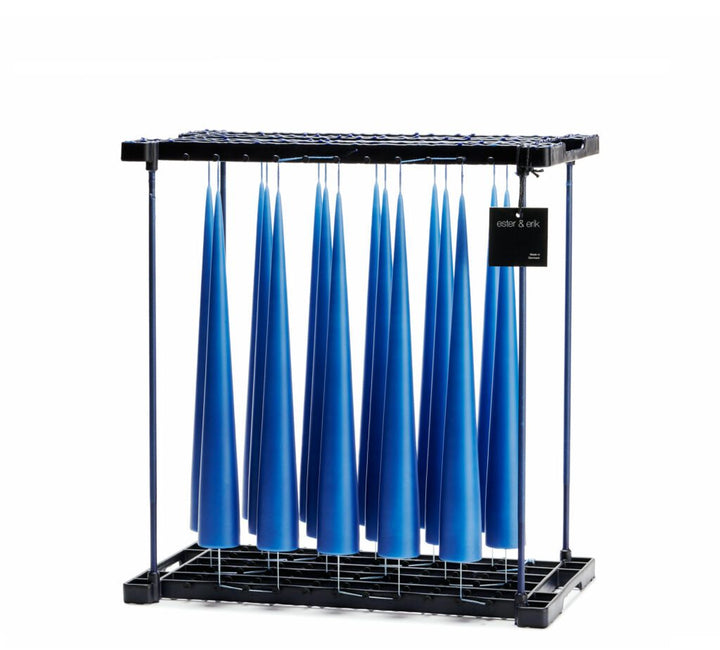 Bougie cône 37cm Deep Blue Ester & Erik design scandinave minimaliste finition mate