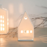 Bougeoir lanterne décoratif Klein Räder blanc naturel pour bougie chauffe-plat ou guirlande LED