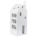 Bougeoir maison architecturale Räder porcelaine - lanterne décorative blanc naturel pour guirlande LED ou chauffe-plat
