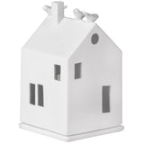 Lanterne décorative porcelaine Räder diffusant lumière douce à travers fenêtres, maisonnette 13cm