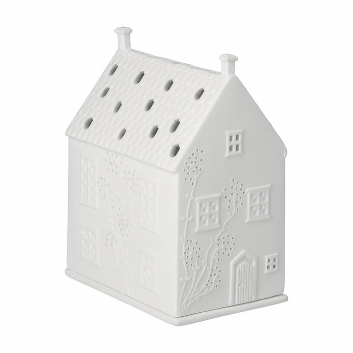 Lanterne décorative porcelaine blanche Räder - maison de campagne lumineuse pour bougie chauffe-plat