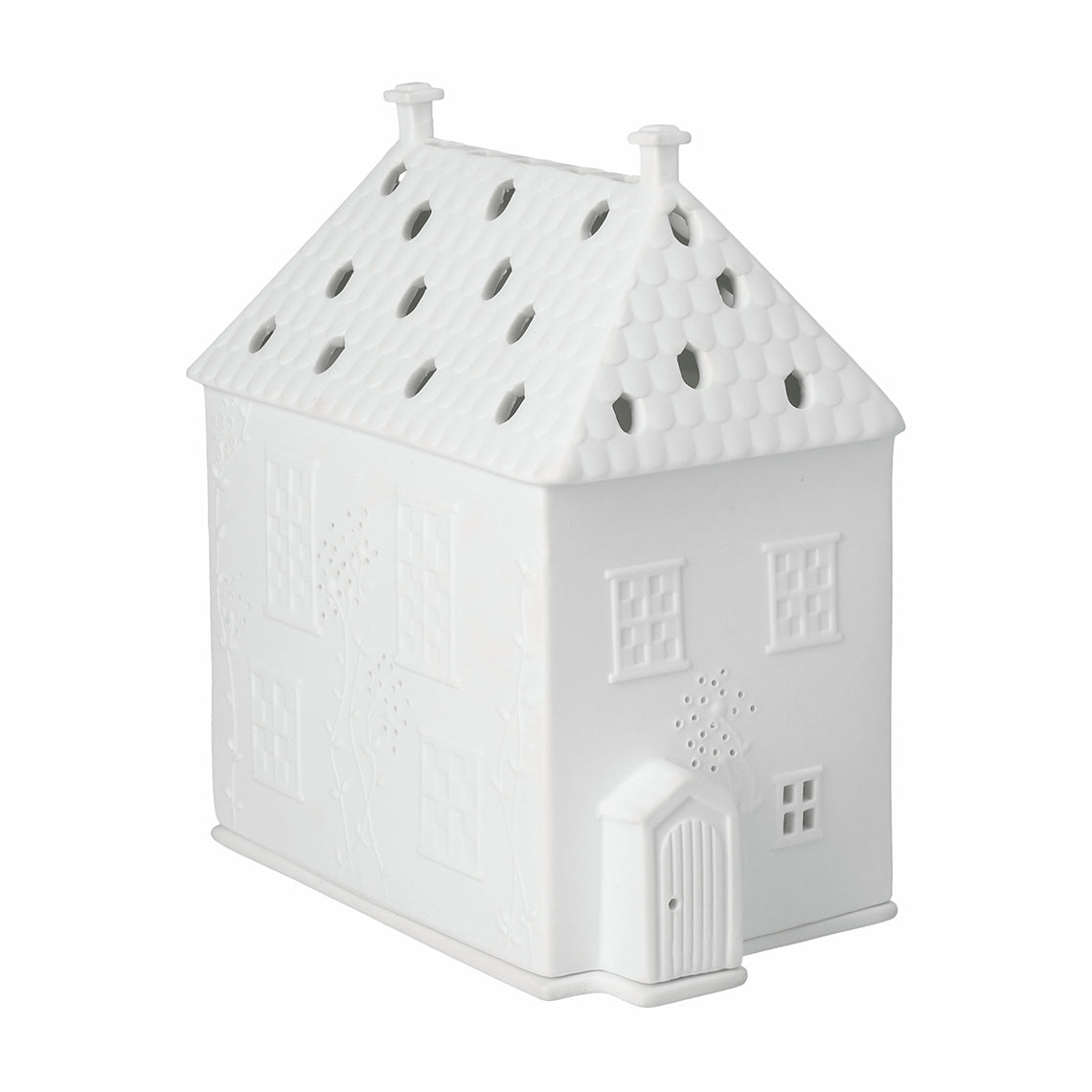 Lanterne décorative cottage porcelaine Räder éclairée par bougie chauffe-plat