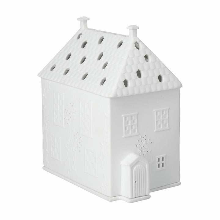 Lanterne décorative cottage porcelaine Räder éclairée par bougie chauffe-plat
