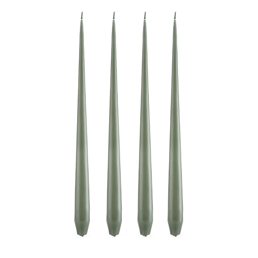 Bougie chandelle 32cm vert taupe mat Ester Erik design scandinave