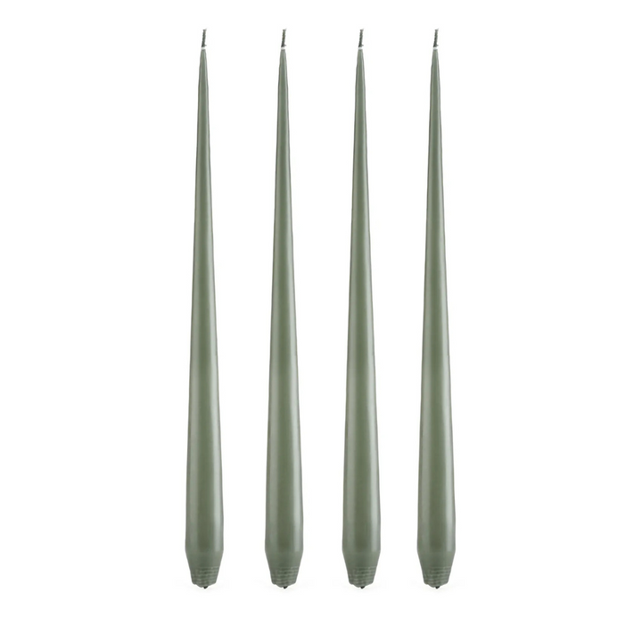Bougie chandelle 32cm vert taupe mat Ester Erik design scandinave