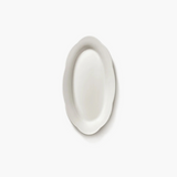 Assiette creuse ovale blanche Silhouette Serax Sergio Herman vue de face