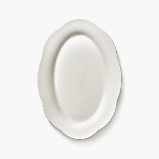 Assiette creuse ovale blanche 30cm Silhouette Serax designer Sergio Herman