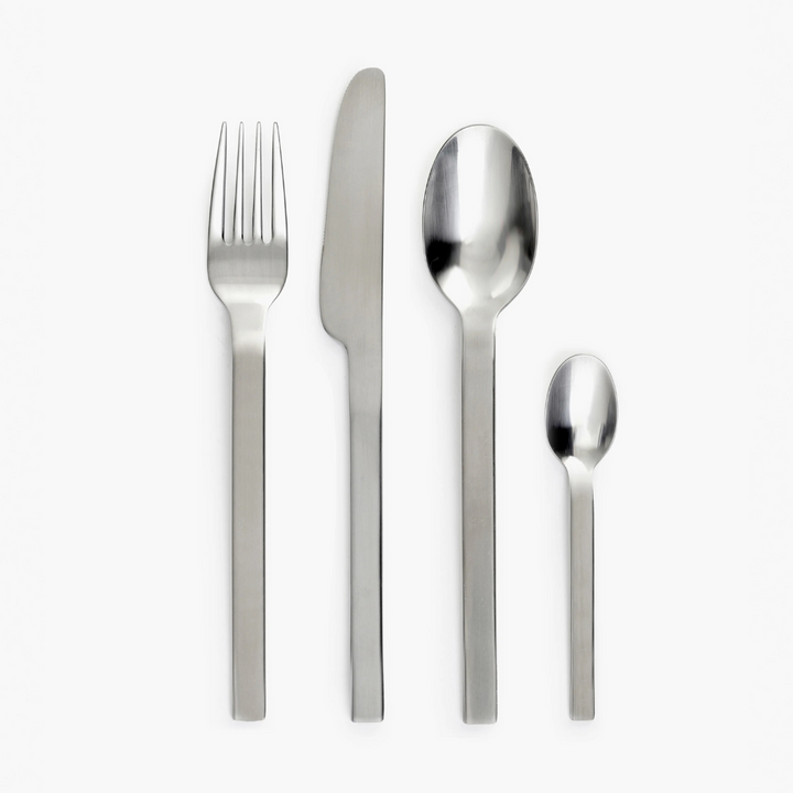 Set complet de 24 couverts Base Serax design minimaliste acier inoxydable