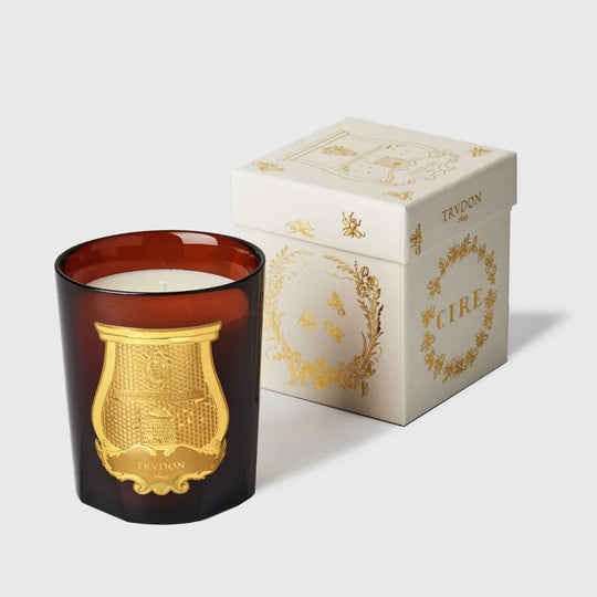 Bougie parfumée Cire Trudon 270g verre ambré avec mèche coton
