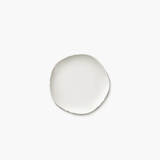 Assiette à dessert blanche Silhouette 17cm Serax vue de face