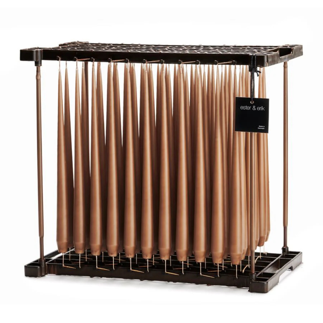Bougie artisanale danoise 32cm Ester Erik finition mate toffee ambiance chaleureuse