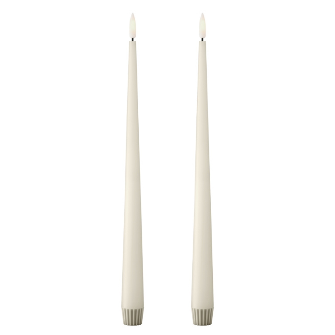 Bougie LED 30 centimètres couleur ivoire Ester Erik design conique moderne