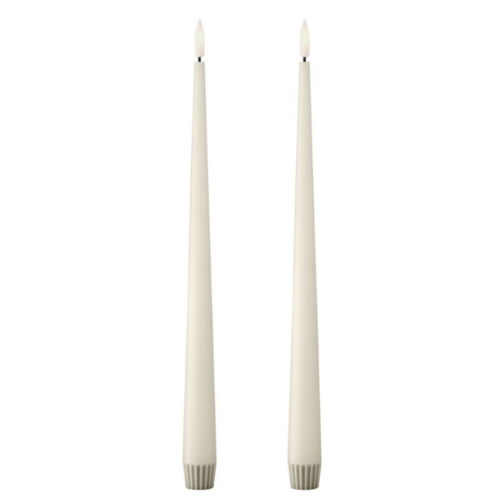 Bougie LED 30 centimètres couleur ivoire Ester Erik design conique moderne
