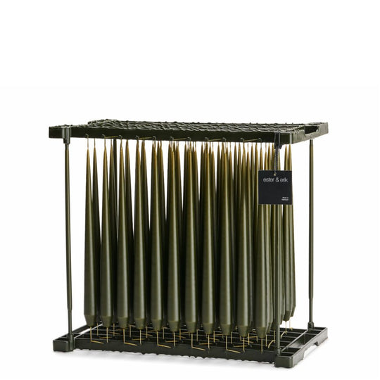 Chandelle 32cm Deep Forest mat Ester & Erik, bougie cylindrique scandinave couleur vert profond avec finition mate