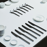 Service de table 6 personnes couteaux fourchettes cuillères acier inoxydable 18/10