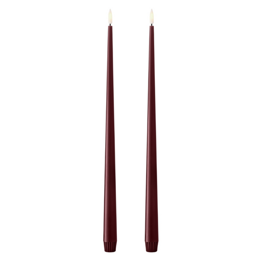 Bougie LED 40 cm Deep Wine Ester Erik design conique cire premium