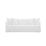 Canapé droit Ghost 10 Gervasoni tissu blanc vue de face