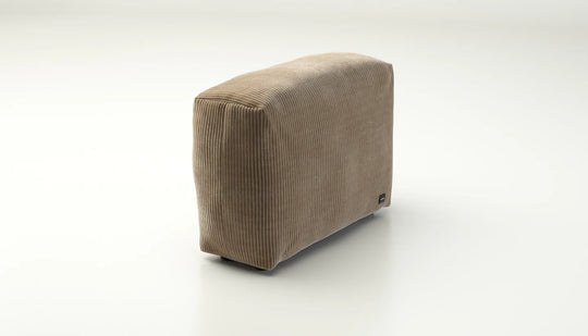 Module sofa side medium Vetsak gris velours côtelé vue de face
