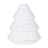 Bougeoir design sapin Räder porcelaine naturelle diffusant lumière douce et féérique