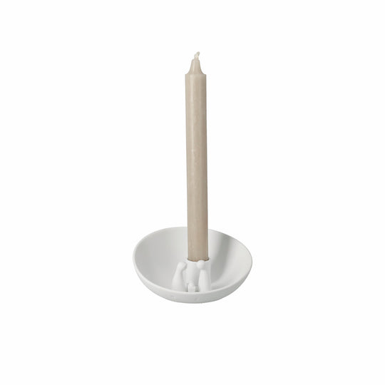 Chandelier crèche en porcelaine blanche mate Räder avec scène de Nativité stylisée et porte-bougie
