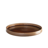 Vue de dessus assiette Gobi design minimaliste bords irréguliers couleur beige