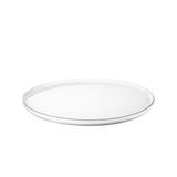 Détail porcelaine satinée assiette design minimaliste ligne noire Asa Sélection