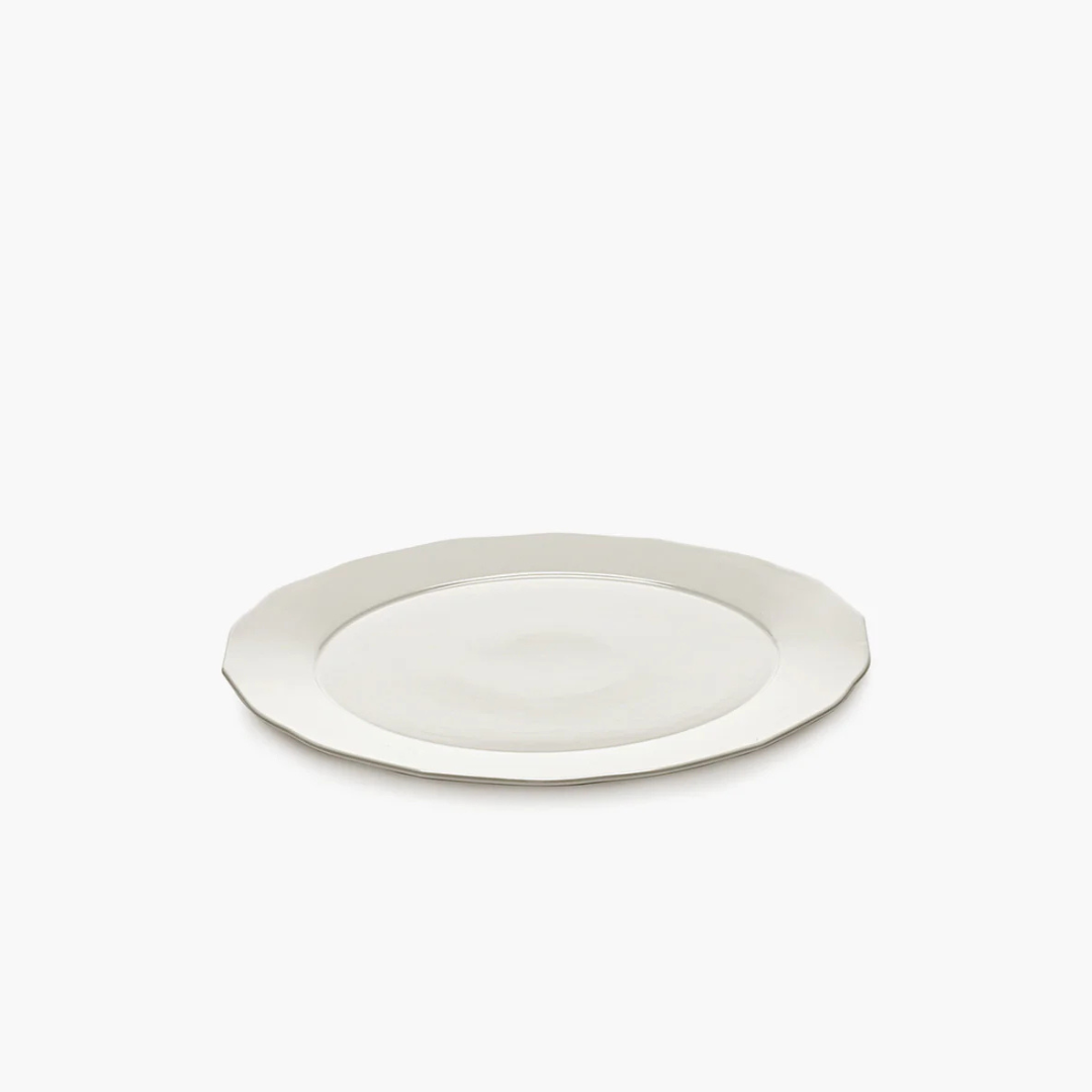 Assiette à dîner 26cm Silhouette porcelaine blanche Serax vue de dessus