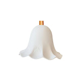 Baladeuse Lili porcelaine biscuit Enamoura avec fil de lin et douille en laiton massif