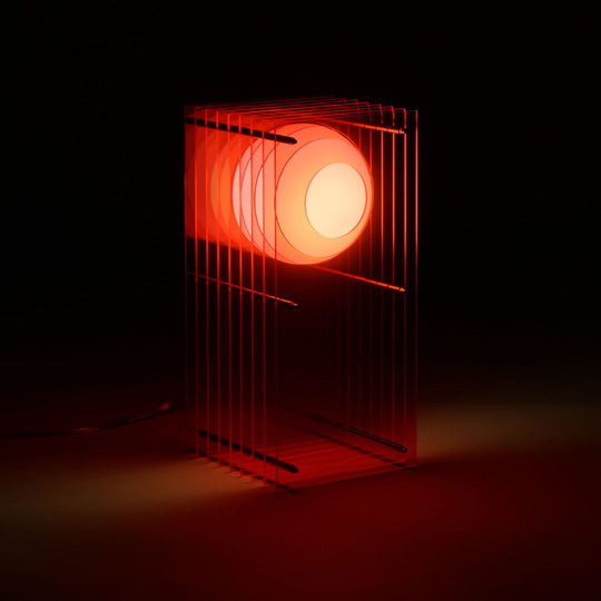 Lampe design Bang rose, modèle Big Rectangle, décoration intérieure haut de gamme