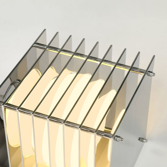 Lampe Bang Small Square en acier inoxydable brossé éclairage ambiance