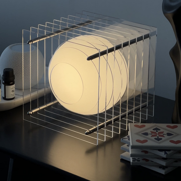 Lampe à poser Lop - Big square Transparent - Bang - visuel 2