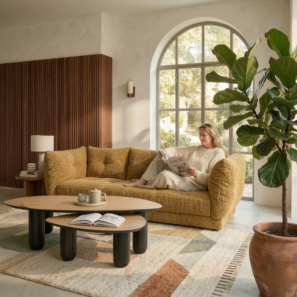 Canapé Sawa Ralph M - Tissu Cabourg Ambre