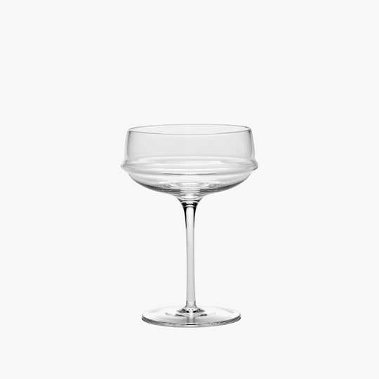 Coupe à champagne Dune Serax design ondulé verre soufflé à la bouche