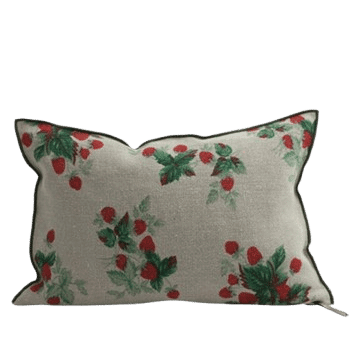 Coussin carré 30-50 Wabi coloris fraise Maison de Vacances design minimaliste