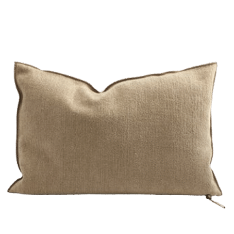 Coussin 50x70 toile tuftée cappuccino Maison de Vacances design haut de gamme