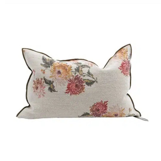 Coussin 30x50 cm Wabi avec impression bouquet floral Maison de Vacances design minimaliste