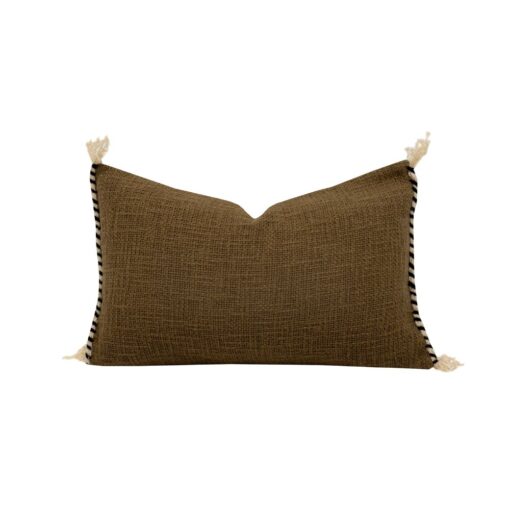 Coussin El Nino 25x40cm en Coton flammé Coloris Bronze - Bed and Philosophy