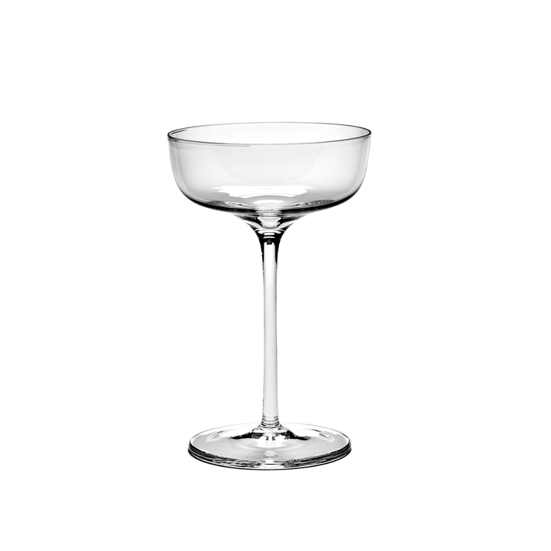 Coupe à champagne Passe-Partout transparente Serax design minimaliste Vincent Van Duysen