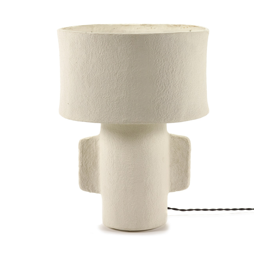 Lampe à poser en papier mâché Earth 01 S blanche - Serax