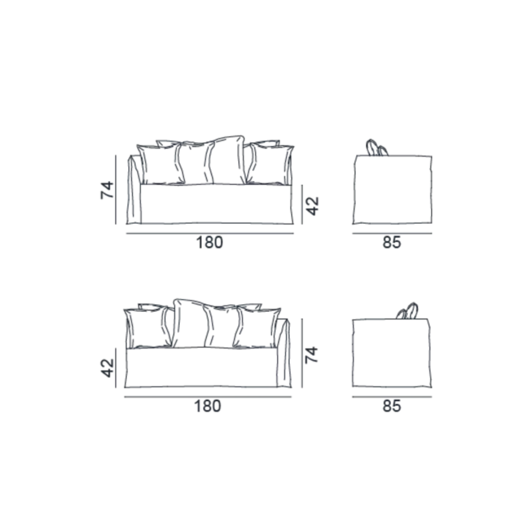 Ghost Canapé Modulaire Gervasoni -Housse offerte