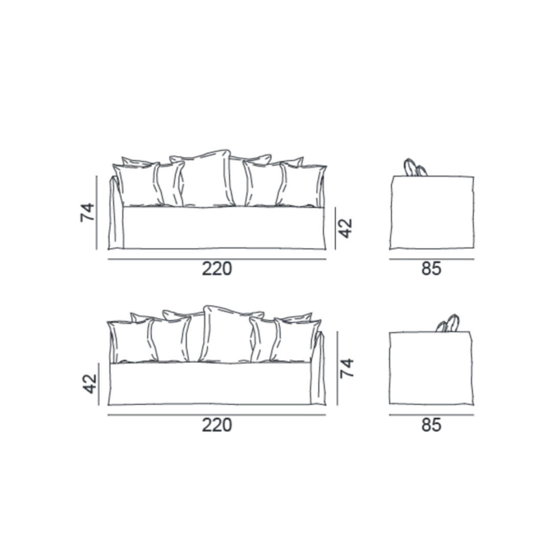 Ghost Canapé Modulaire Gervasoni -Housse offerte