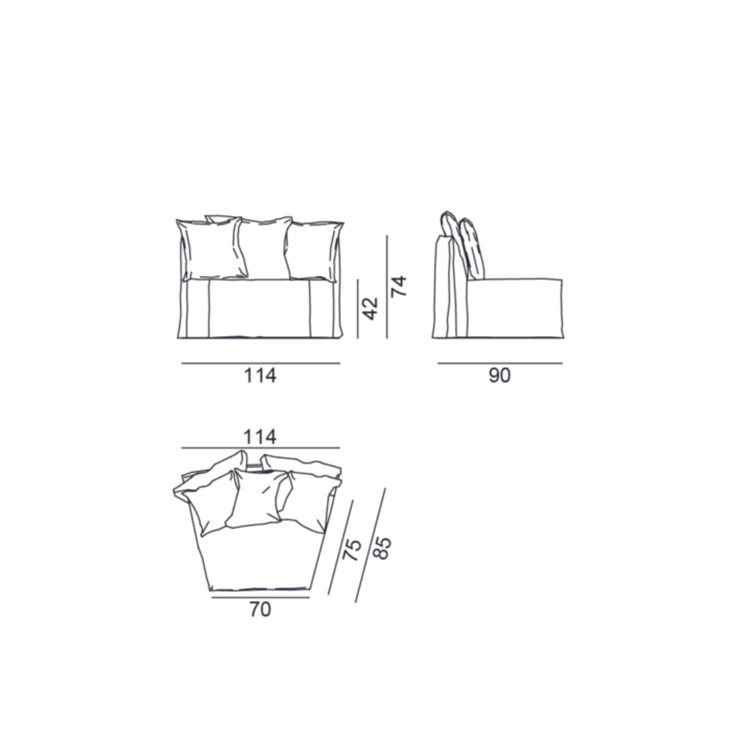 Ghost Canapé Modulaire Gervasoni -Housse offerte